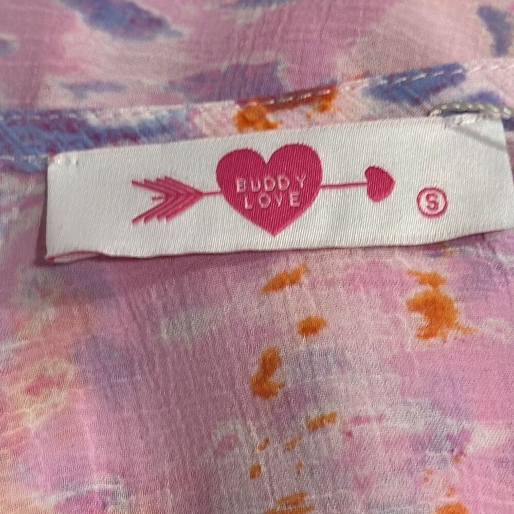 BuddyLove North Tunic Pushpop Tie-Dye Flowy Casual Top Size S - NWT - Picture 4 of 6